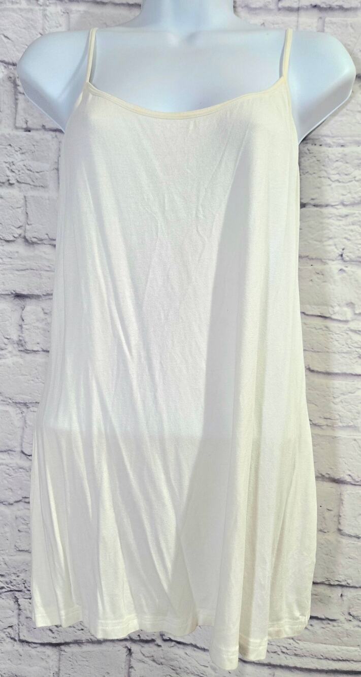 Lady Hathaway White Adjustable Spaghetti Straps Tank XL Lightweight Soft Stretch